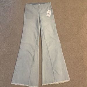 Free people light wash flare jeans